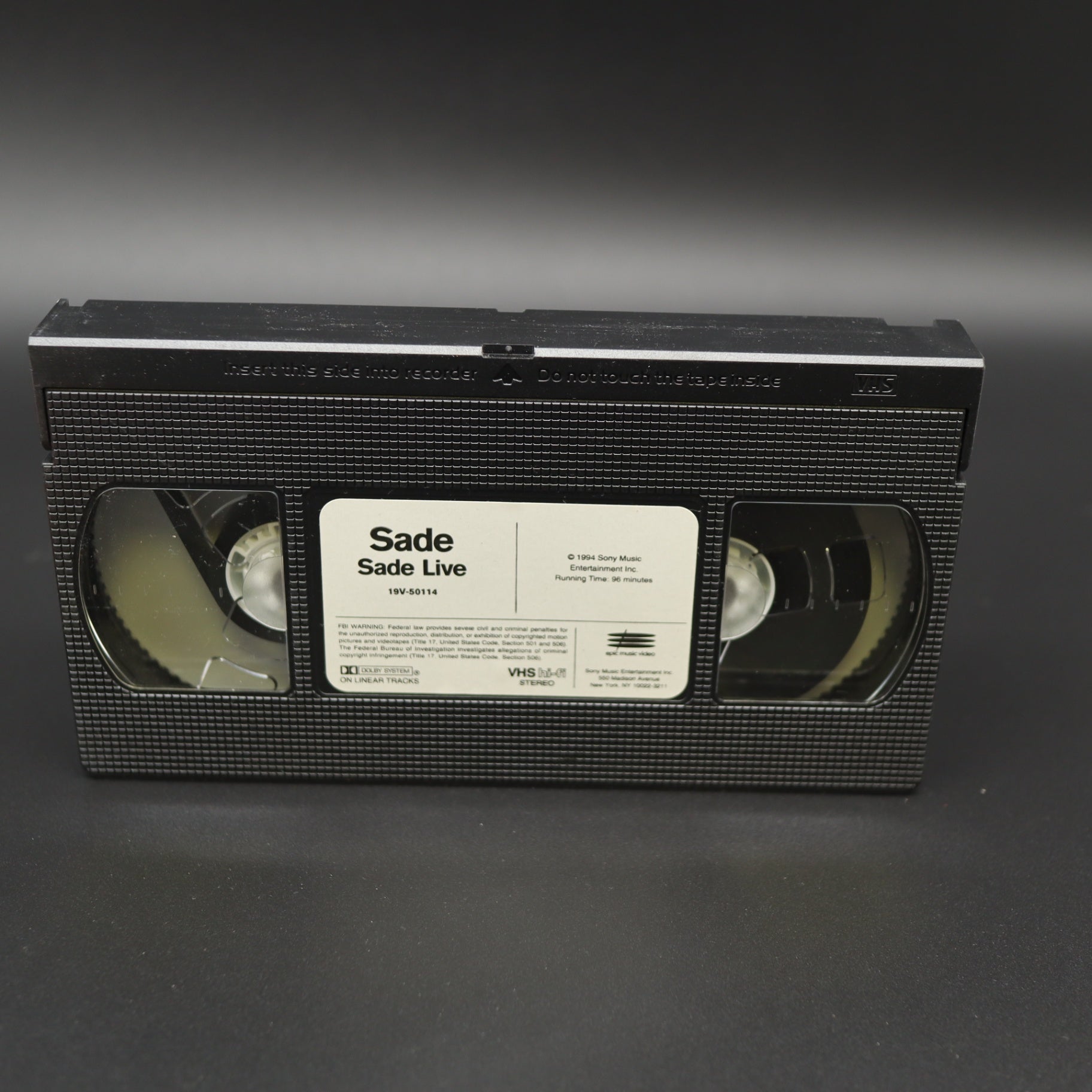 Sade Live VHS Tape 1994 Epic Music Video Concert Performance Smooth Operator