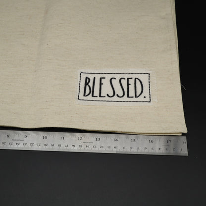 Rae Dunn BLESSED Canvas Placemats Set of 4 Natural Linen Color Farmhouse Decor