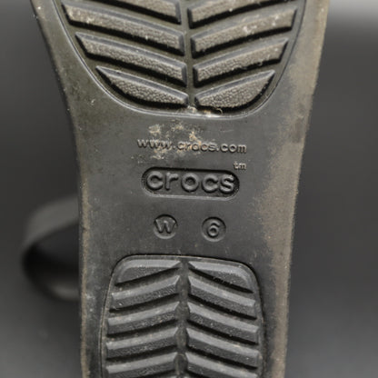 Crocs Brooklyn Low Wedge Sandals Black Platform Slingback Womens Size 6 W6