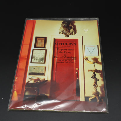 Sotheby's Estate of Diana Vreeland Auction Catalog 1990 New York Fashion Icon