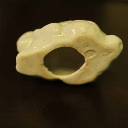 Vintage White Ceramic Glazed Bunny Rabbit Figurine Small Easter Decor Statue