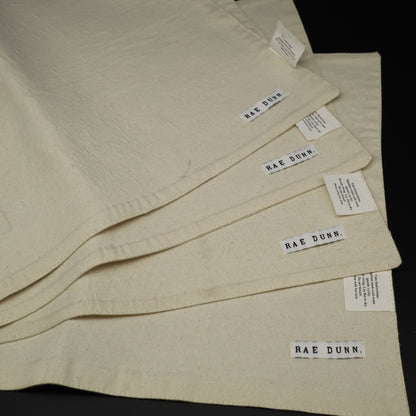 Rae Dunn BLESSED Canvas Placemats Set of 4 Natural Linen Color Farmhouse Decor