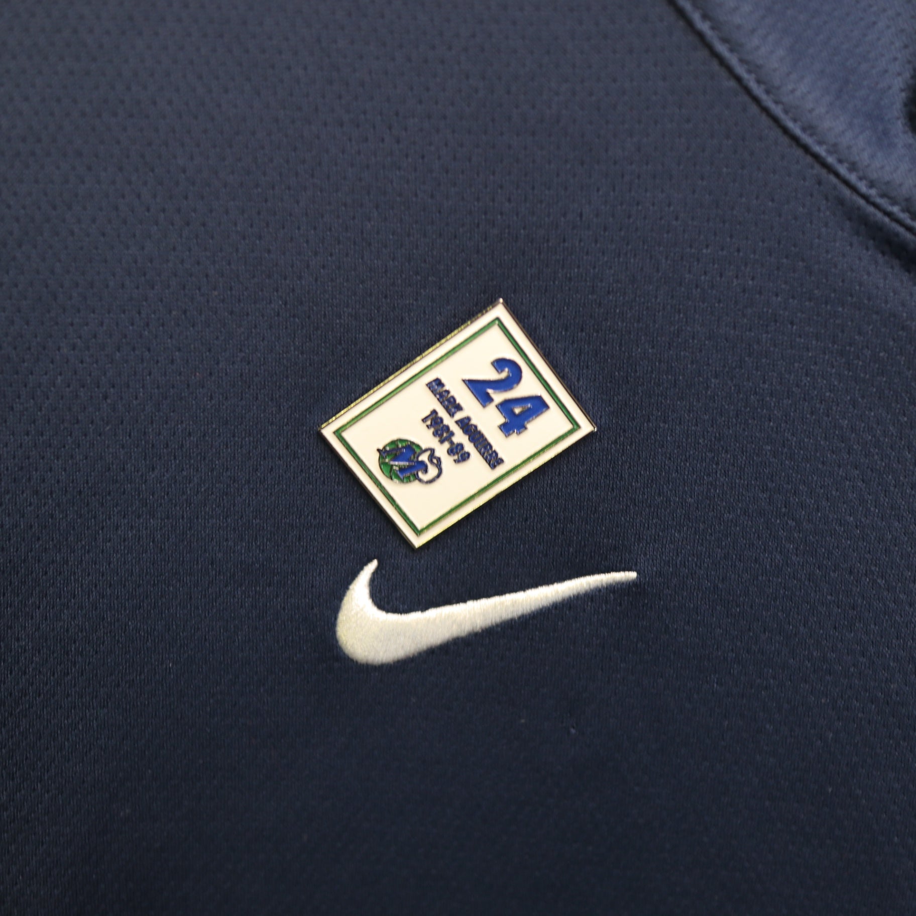 Nike Dri-Fit Dallas Mavericks Quarter Zip Pullover XXL Mark Aguirre #24 Patch NBA