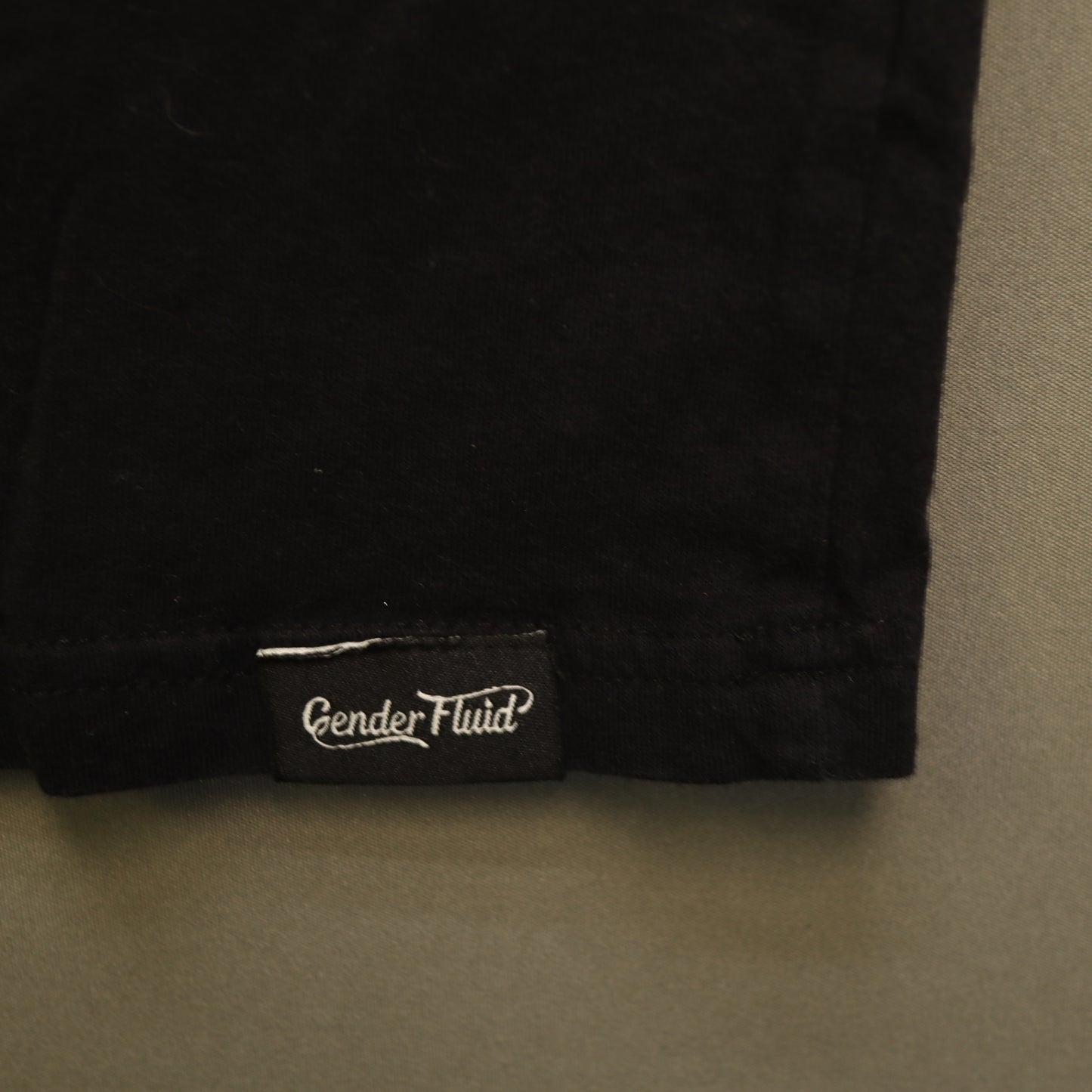 Gender Fluid They/Them/Theirs Embroidered T-Shirt Small Black Pride LGBTQ+ Tee