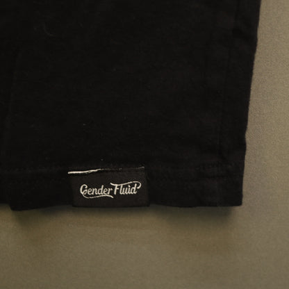 Gender Fluid They/Them/Theirs Embroidered T-Shirt Small Black Pride LGBTQ+ Tee