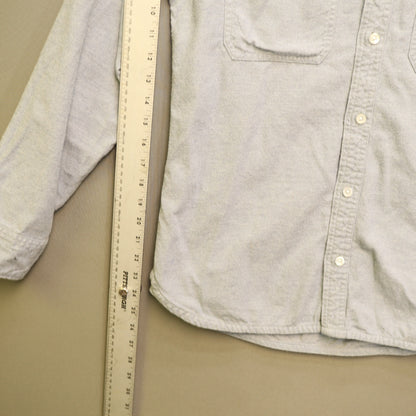 Everlane Heavyweight Flannel Shirt Mens Medium Blue Button Down Dual Pocket Work