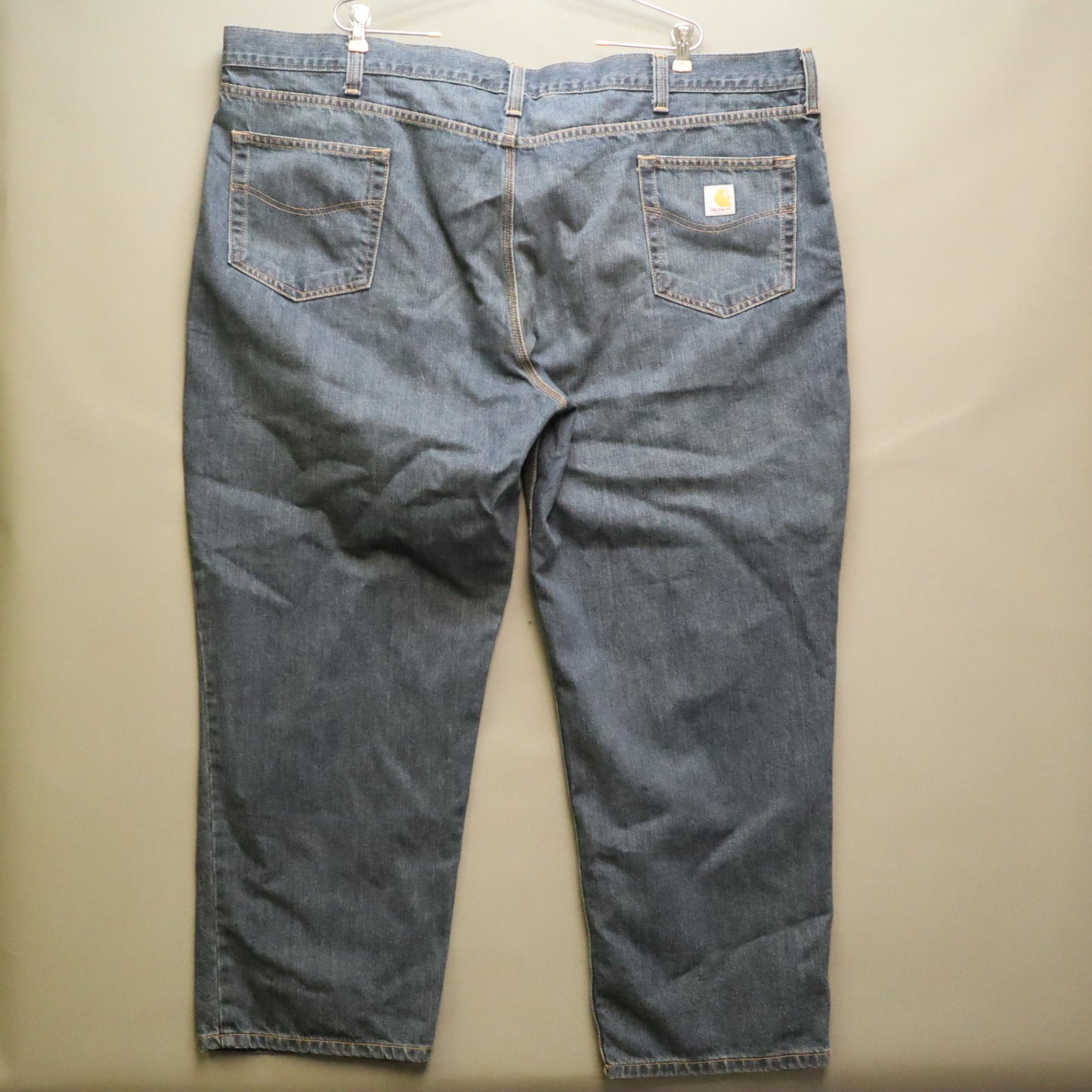 Carhartt Mens Relaxed Fit Straight Leg Jeans 50x30 Blue Workwear Denim 101483