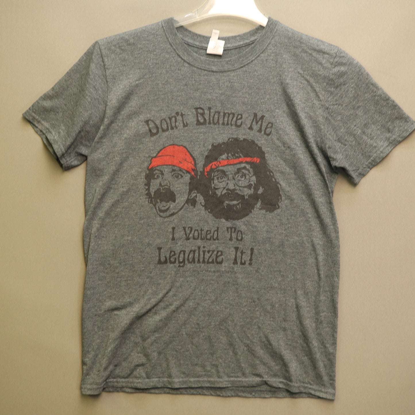 Cheech and Chong T-Shirt Mens Medium Heather Grey Cannabox Legalize It Graphic