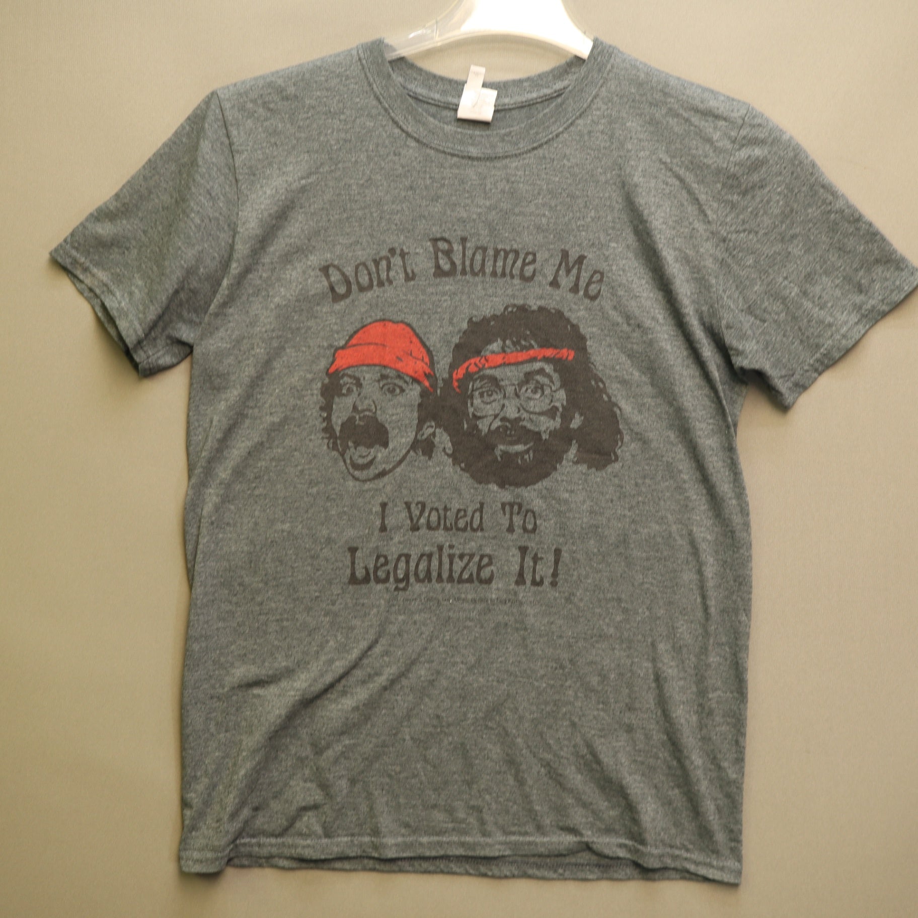Cheech and Chong T-Shirt Mens Medium Heather Grey Cannabox Legalize It Graphic