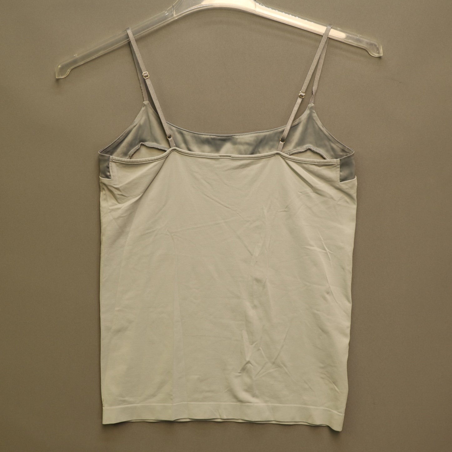 Banana Republic Satin Trim Camisole Top Large Light Sage Green Gray Stretch