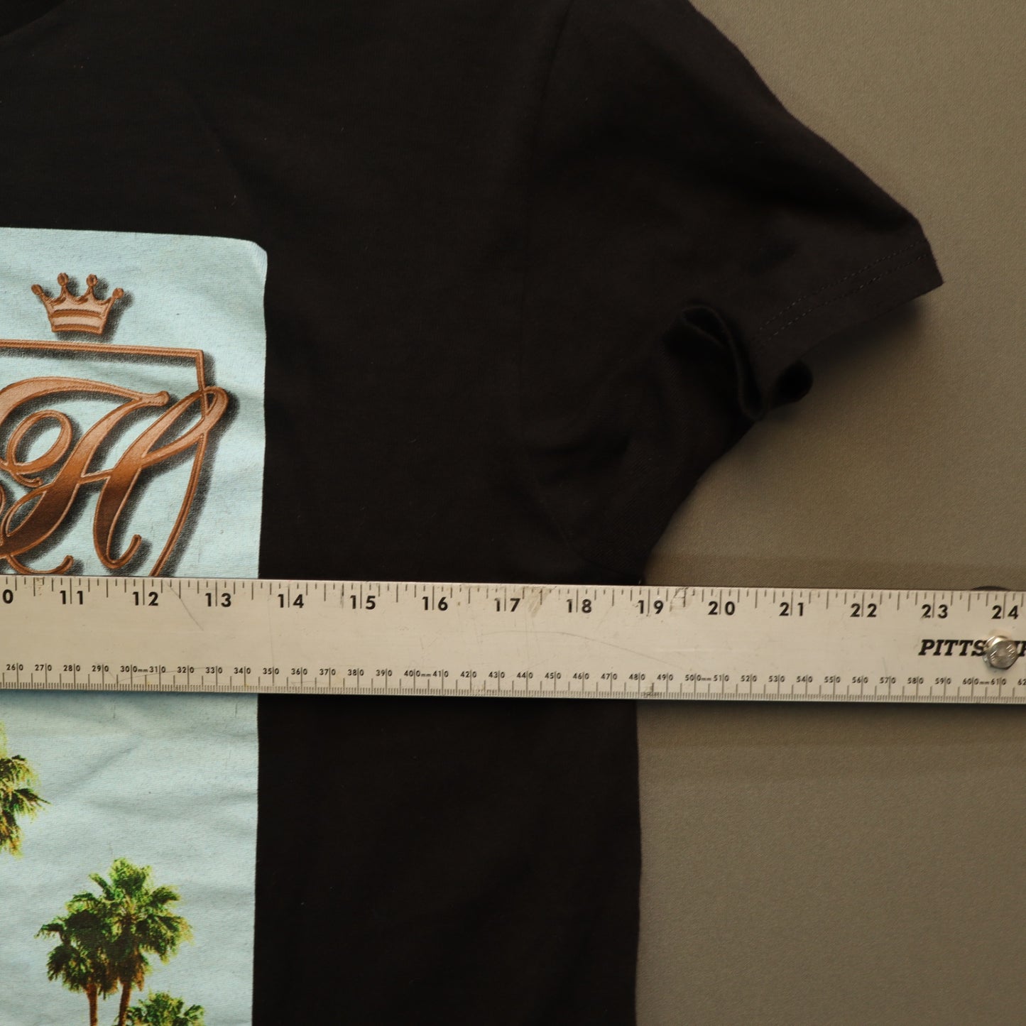 Reason x Hustler Graphic T-Shirt Mens Medium Black Palm Trees California Tee