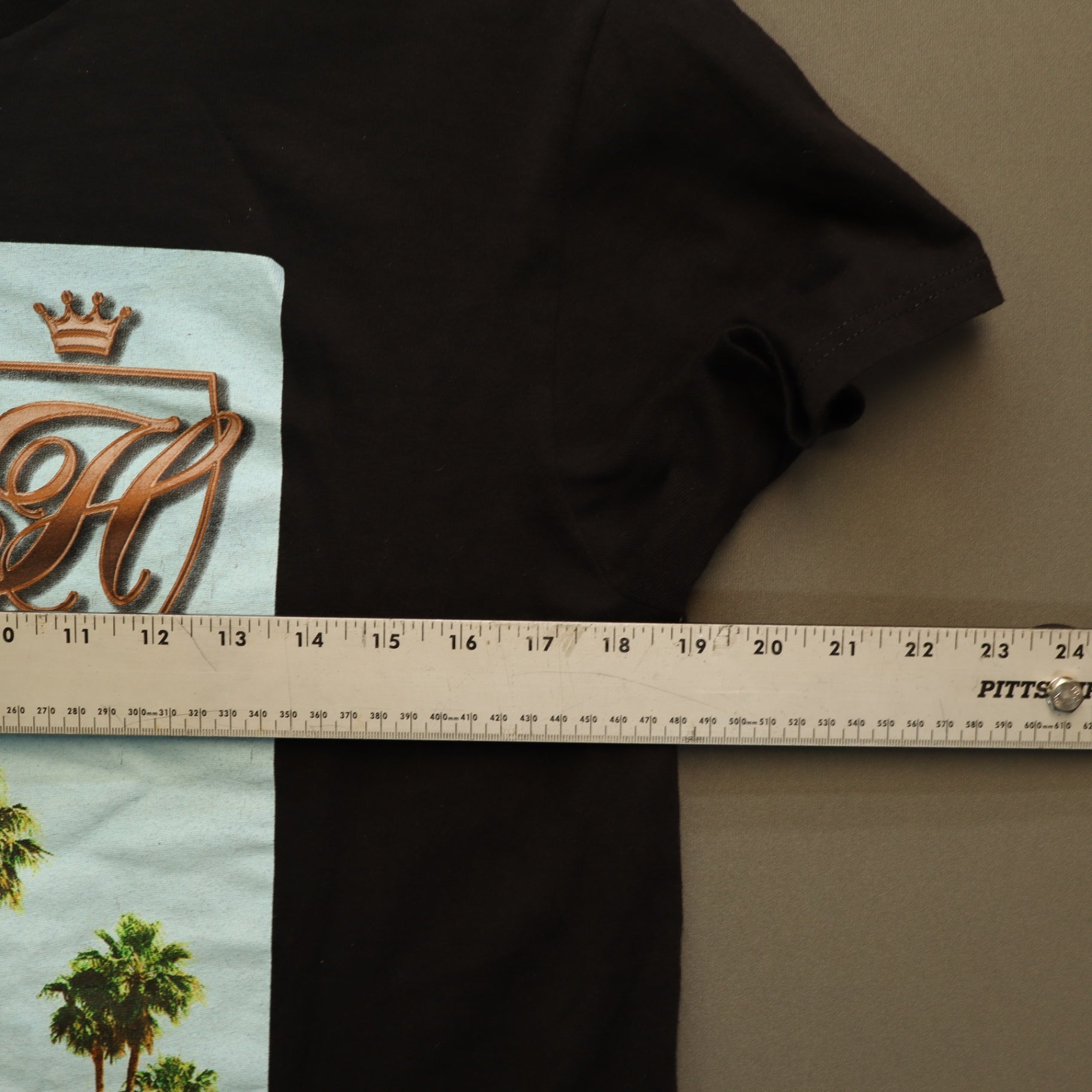 Reason x Hustler Graphic T-Shirt Mens Medium Black Palm Trees California Tee