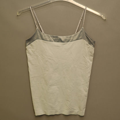 Banana Republic Satin Trim Camisole Top Large Light Sage Green Gray Stretch