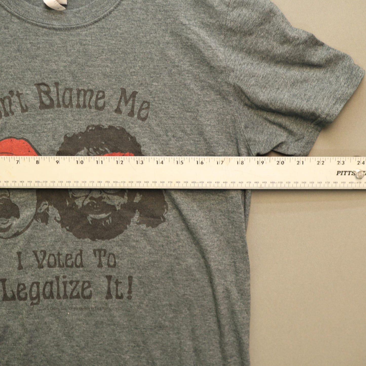 Cheech and Chong T-Shirt Mens Medium Heather Grey Cannabox Legalize It Graphic
