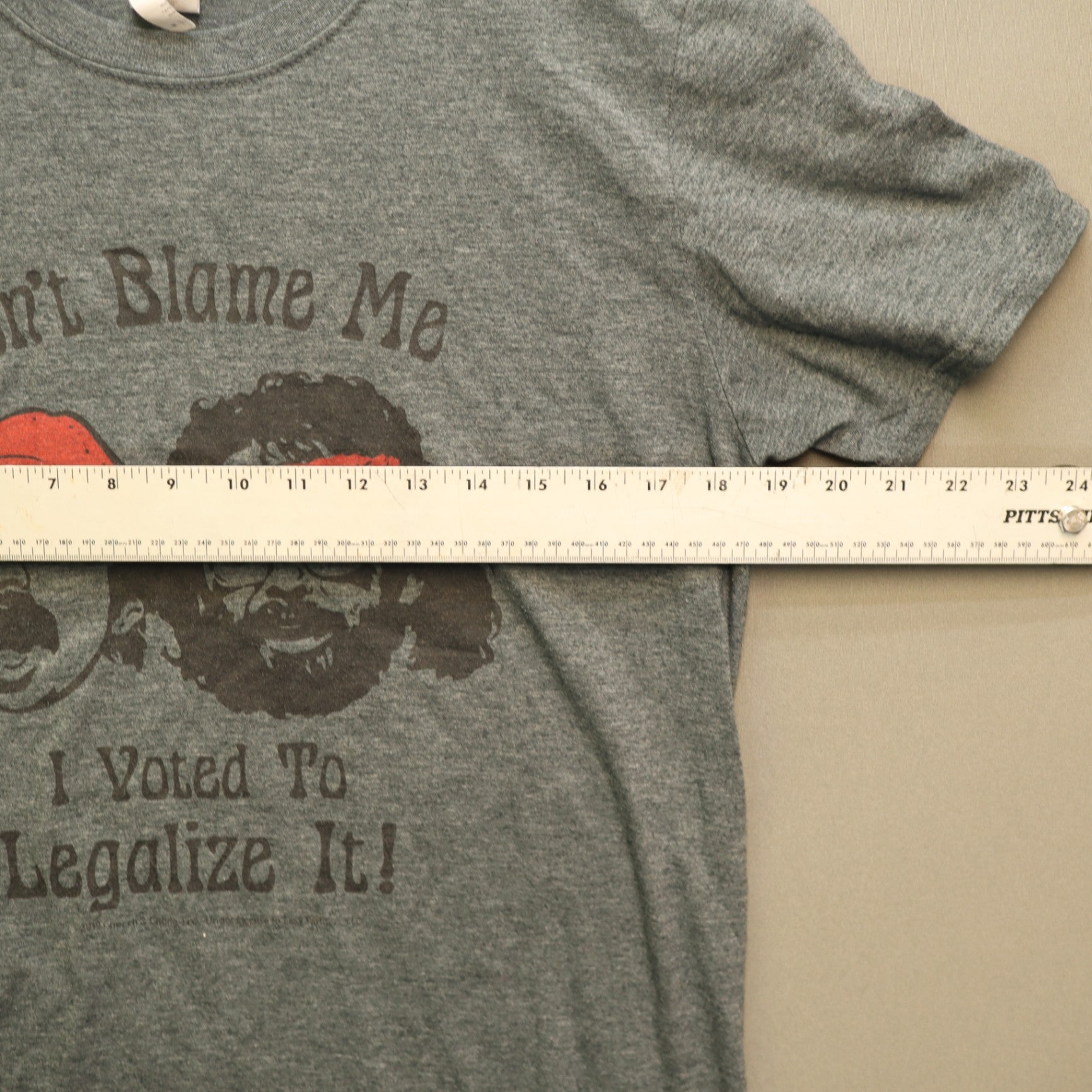 Cheech and Chong T-Shirt Mens Medium Heather Grey Cannabox Legalize It Graphic