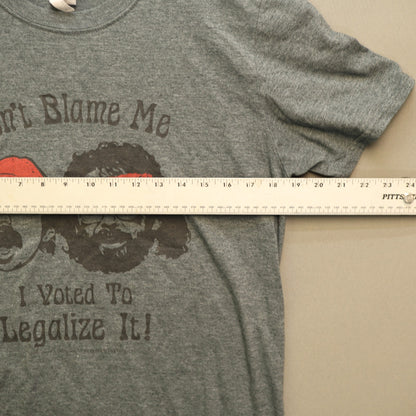 Cheech and Chong T-Shirt Mens Medium Heather Grey Cannabox Legalize It Graphic