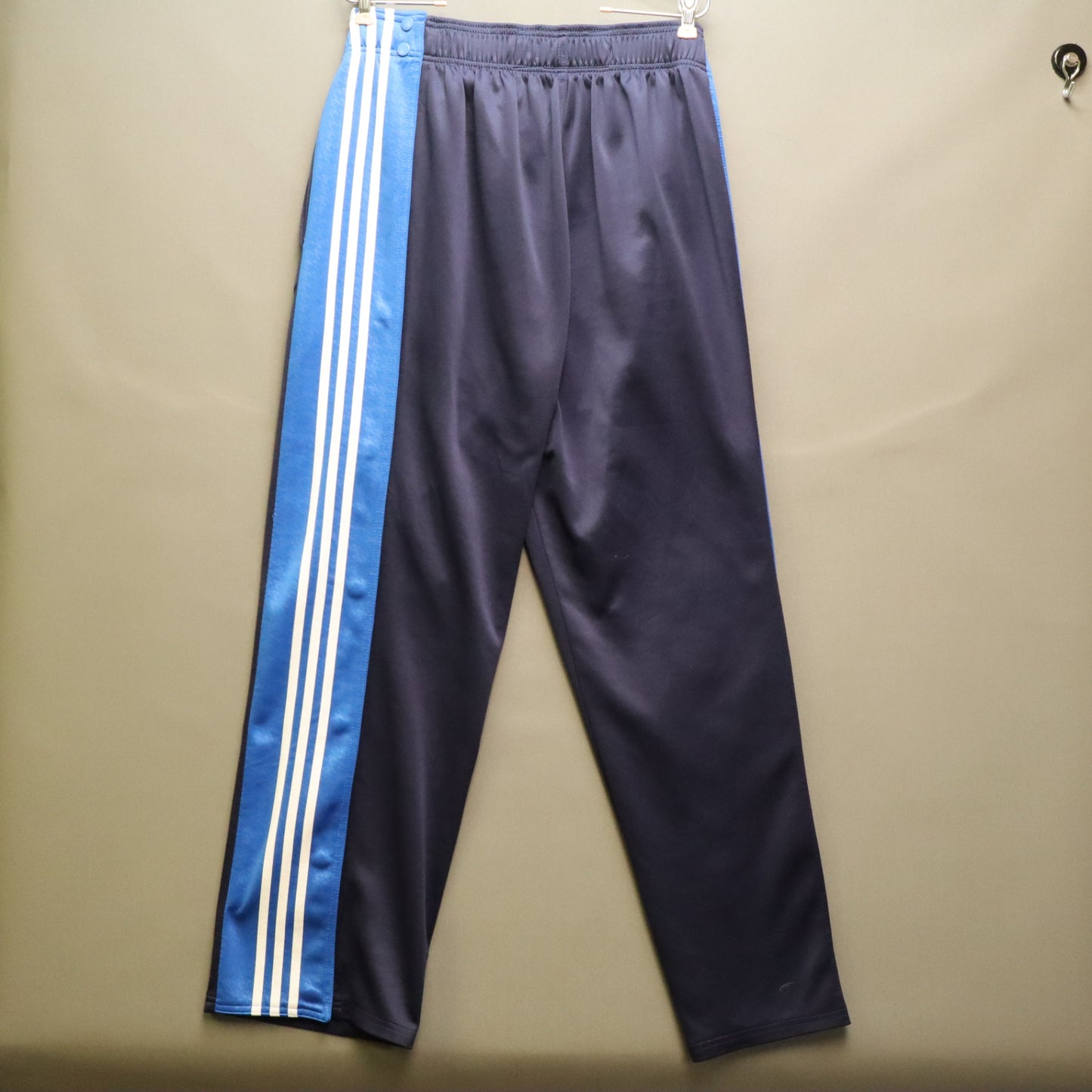 Adidas Dallas Mavericks Tearaway Track Pants Large Navy Blue Warm Up Snap NBA