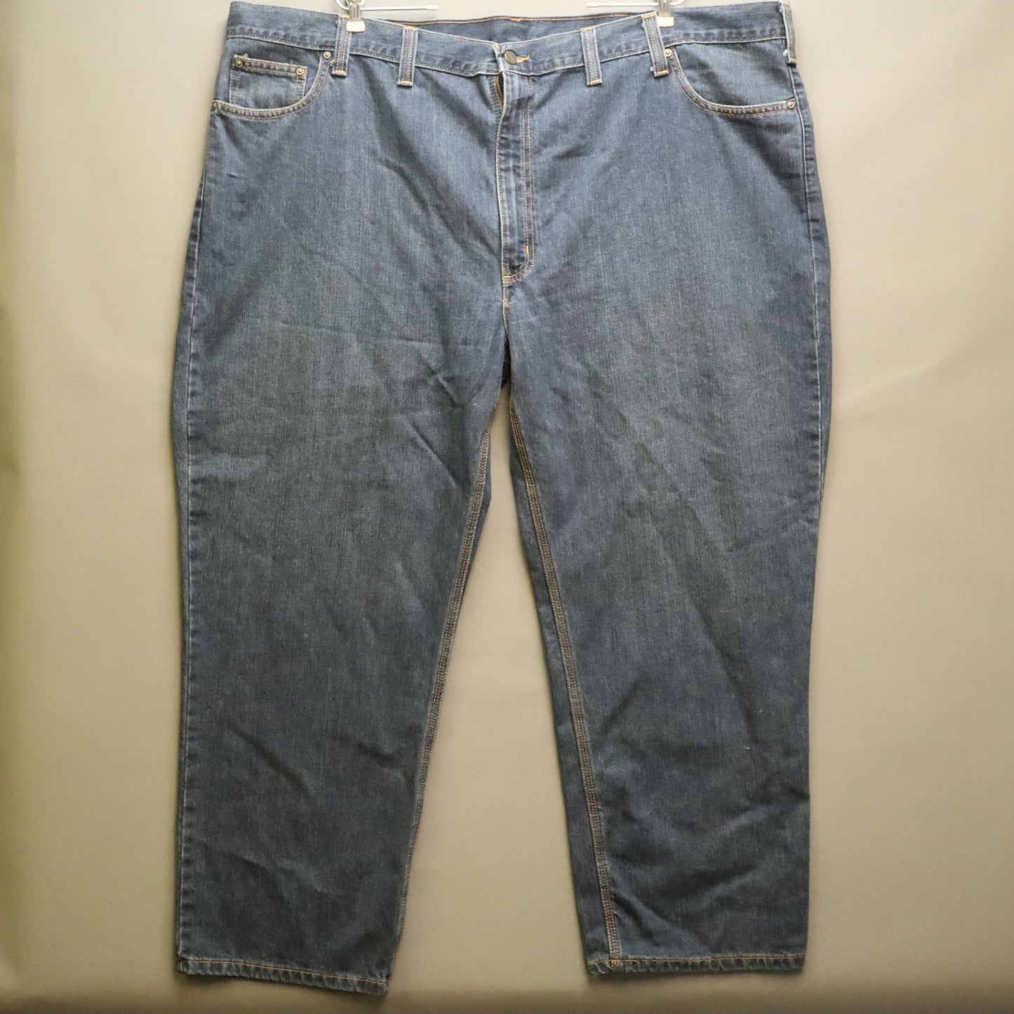 Carhartt Mens Relaxed Fit Straight Leg Jeans 50x30 Blue Workwear Denim 101483