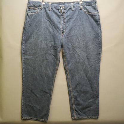 Carhartt Mens Relaxed Fit Straight Leg Jeans 50x30 Blue Workwear Denim 101483