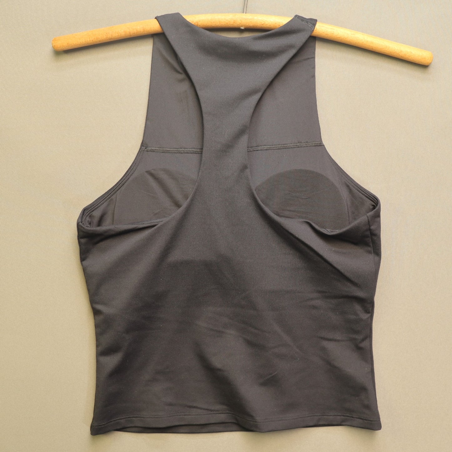 Under Armour High Neck Crop Tank Top Small Black Built In Shelf Bra Racerback