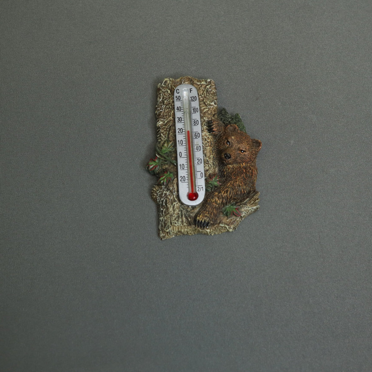AcuRite Bear Log Wall Hanging Thermometer Rustic Cabin Decor Chaney Instrument Co