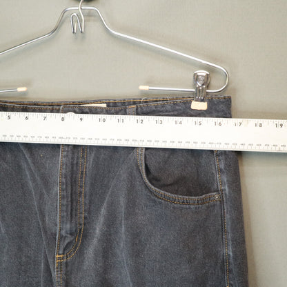 Cotton On Curvy Cargo Black Denim Jeans Womens Size 32 High Rise Wide Leg Pants