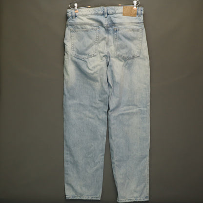 Cotton On Baggy Fit Light Wash Jeans Mens 32 Relaxed Straight Denim 100% Cotton