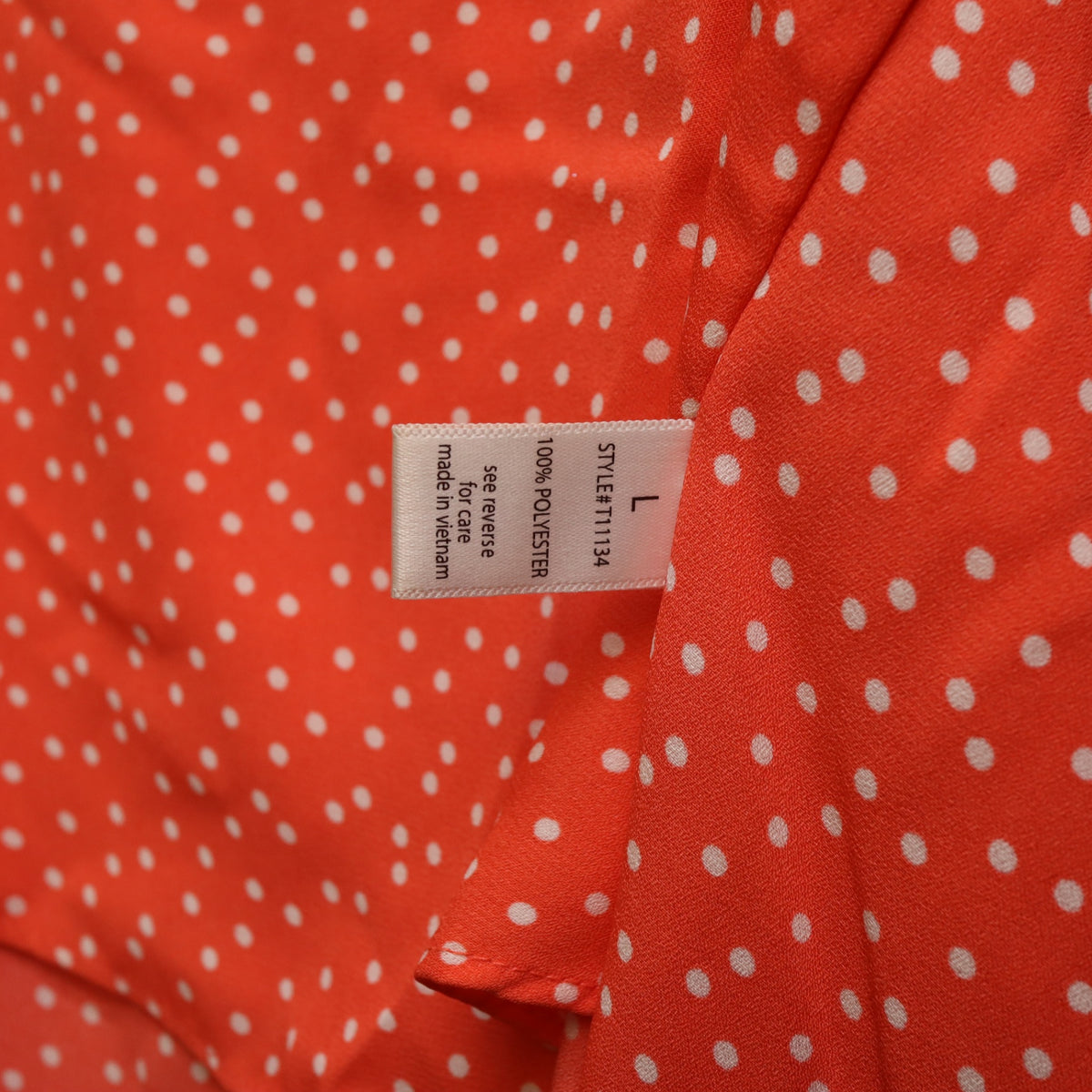 Active USA Orange Polka Dot Cami Tank Top Womens Large Strappy Crossover Back