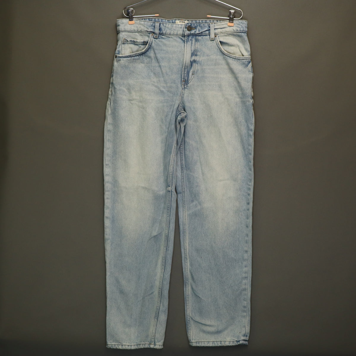 Cotton On Baggy Fit Light Wash Jeans Mens 32 Relaxed Straight Denim 100% Cotton