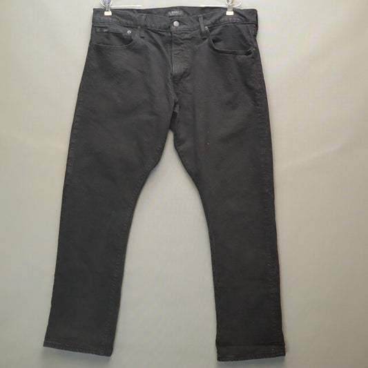 Polo Ralph Lauren Varick Slim Straight Black Jeans Mens 36x30 Denim Pants