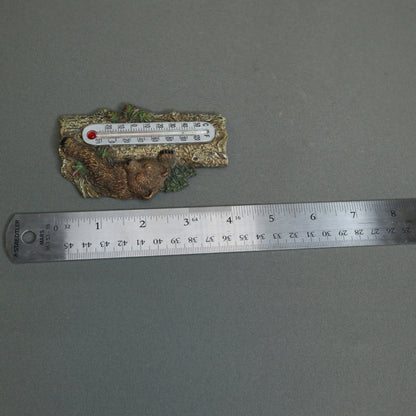 AcuRite Bear Log Wall Hanging Thermometer Rustic Cabin Decor Chaney Instrument Co