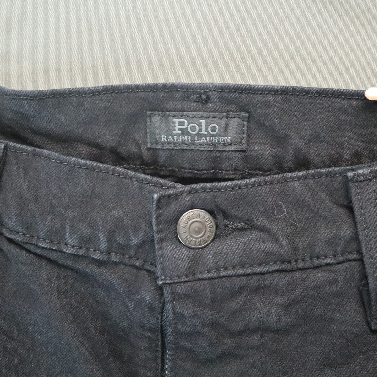Polo Ralph Lauren Varick Slim Straight Black Jeans Mens 36x30 Denim Pants