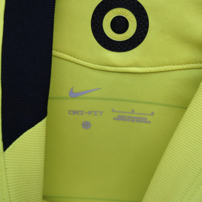 Nike Chelsea FC 2021-22 Away Soccer Jersey Youth Large Volt Yellow Pinstripe 3