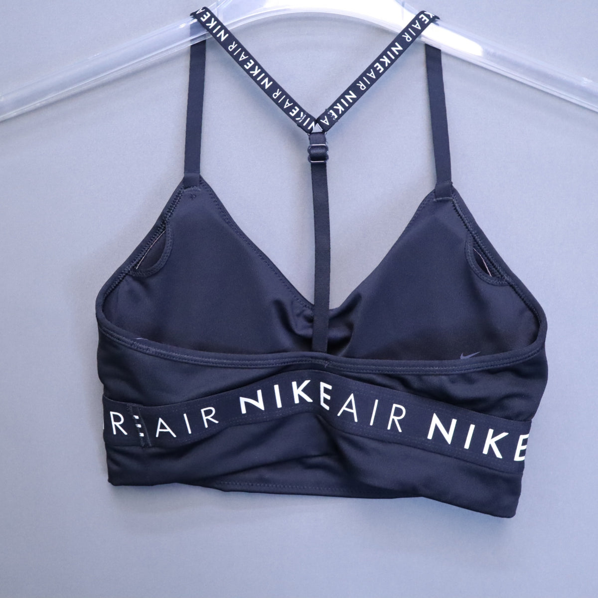 Nike Lingerie SNike Air Dri-FIT Indy Light Support Sports Bra Womens Small Black T-Back Strap