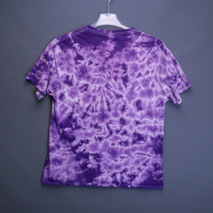 Back to the Future DeLorean Purple Tie Dye Graphic T-Shirt Mens Large Movie Tee