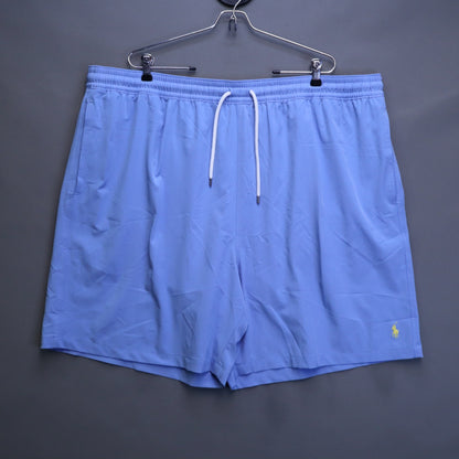Polo Ralph Lauren Mens 3XLT Big & Tall Swim Trunks Periwinkle Blue Yellow Pony