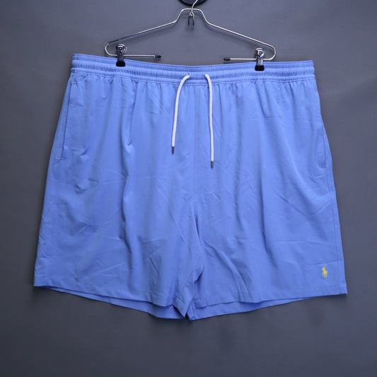 Polo Ralph Lauren Mens 3XLT Big & Tall Swim Trunks Periwinkle Blue Yellow Pony