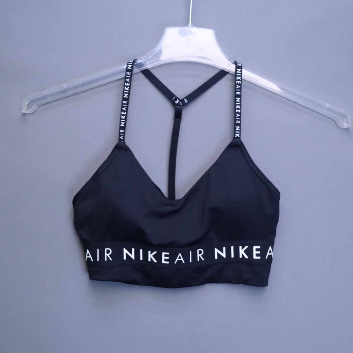 Nike Lingerie SNike Air Dri-FIT Indy Light Support Sports Bra Womens Small Black T-Back Strap