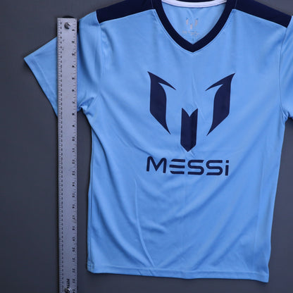 Lionel Messi Collection #10 Soccer Jersey Youth XL Light Blue Argentina Logo Tee