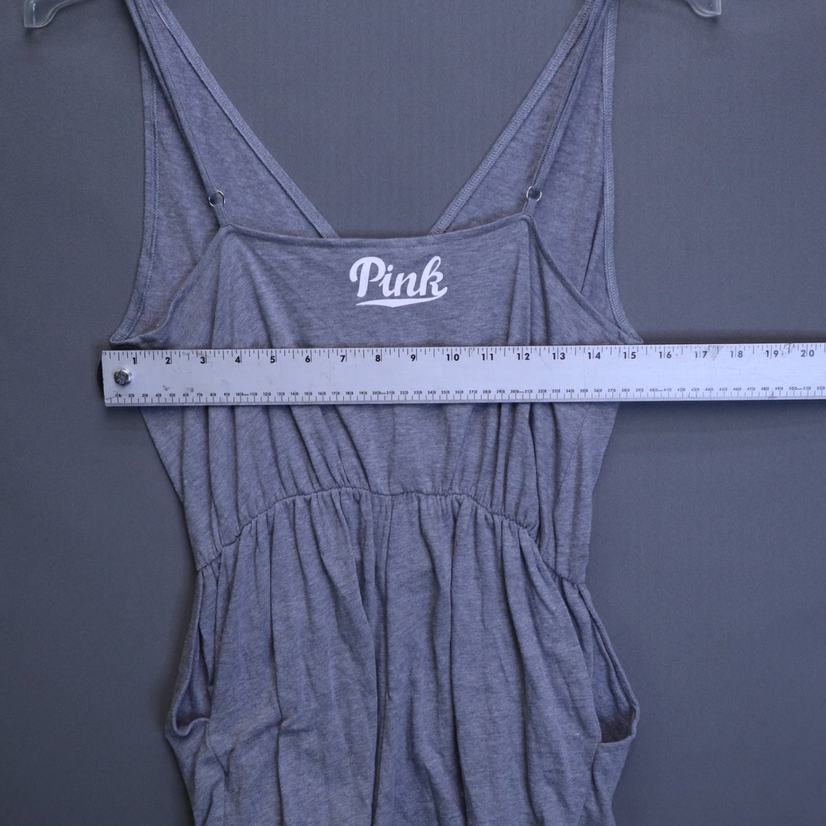 PINK Victoria's Secret Heather Gray Surplice Romper Womens Medium Lounge Pockets