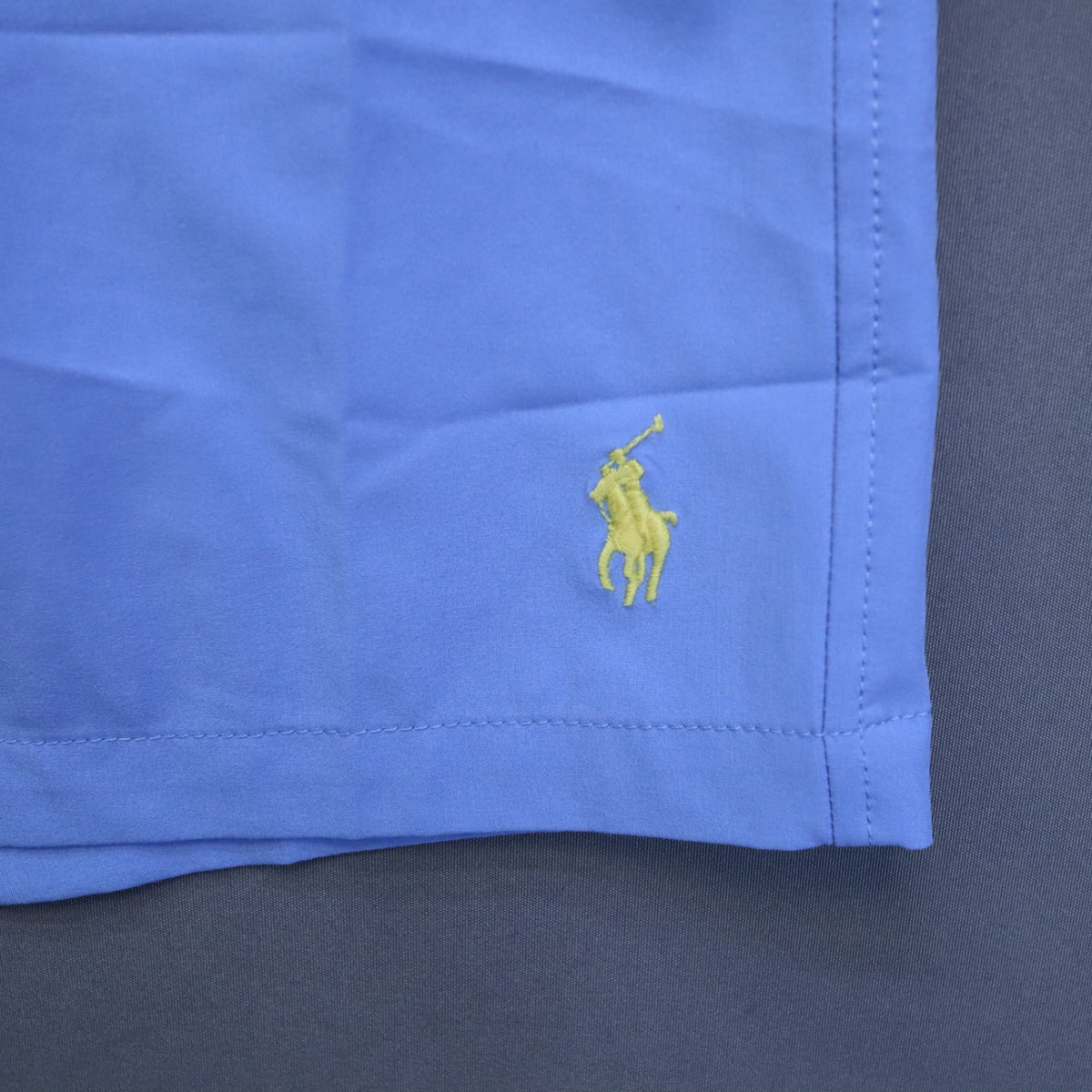 Polo Ralph Lauren Mens 3XLT Big & Tall Swim Trunks Periwinkle Blue Yellow Pony
