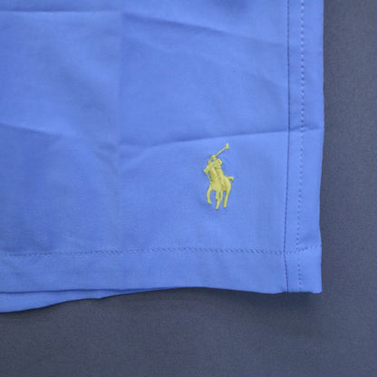 Polo Ralph Lauren Mens 3XLT Big & Tall Swim Trunks Periwinkle Blue Yellow Pony