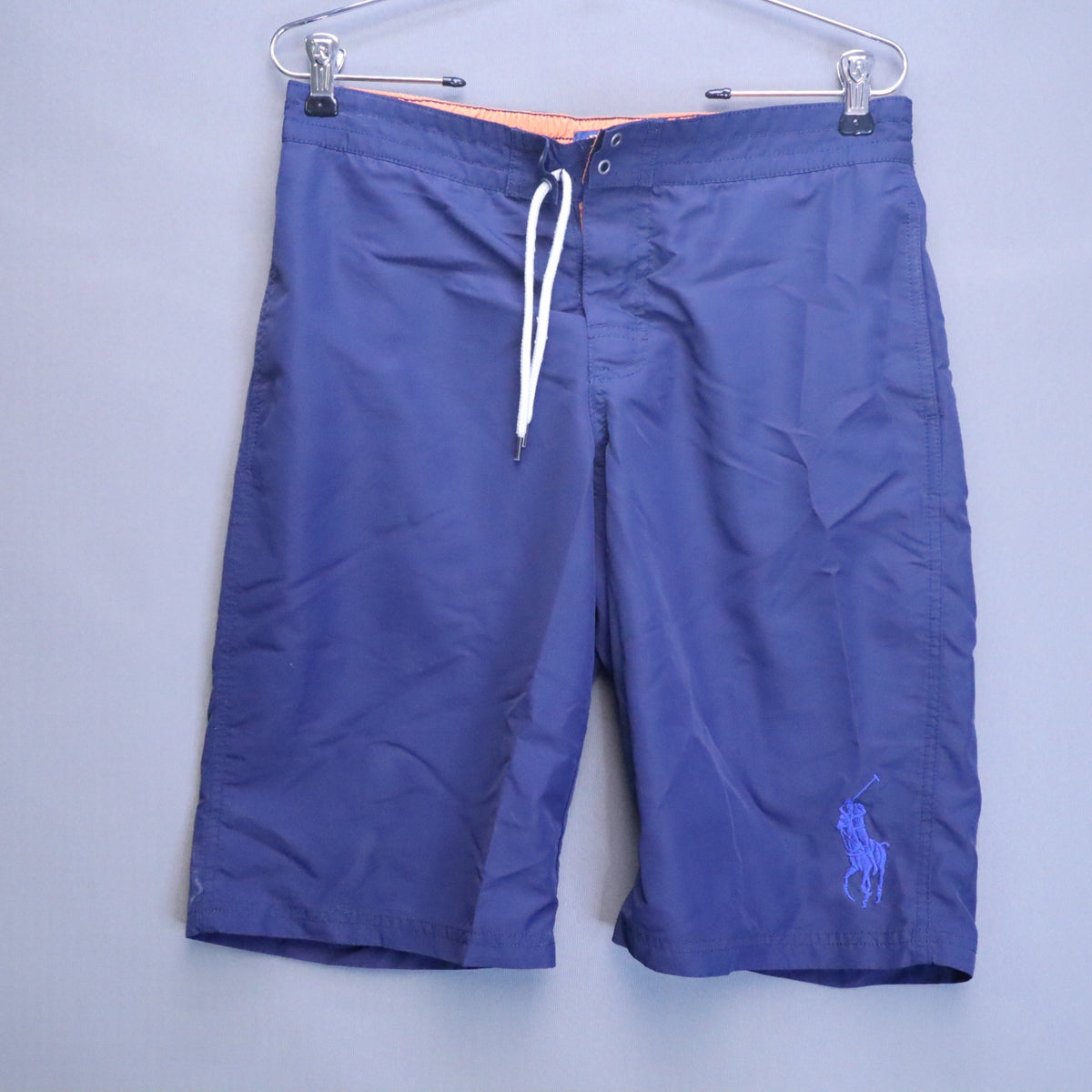 Polo Ralph Lauren Swim Trunks Boys XL 18-20 Board Shorts Navy Blue Big Pony Mesh