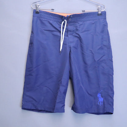 Polo Ralph Lauren Swim Trunks Boys XL 18-20 Board Shorts Navy Blue Big Pony Mesh