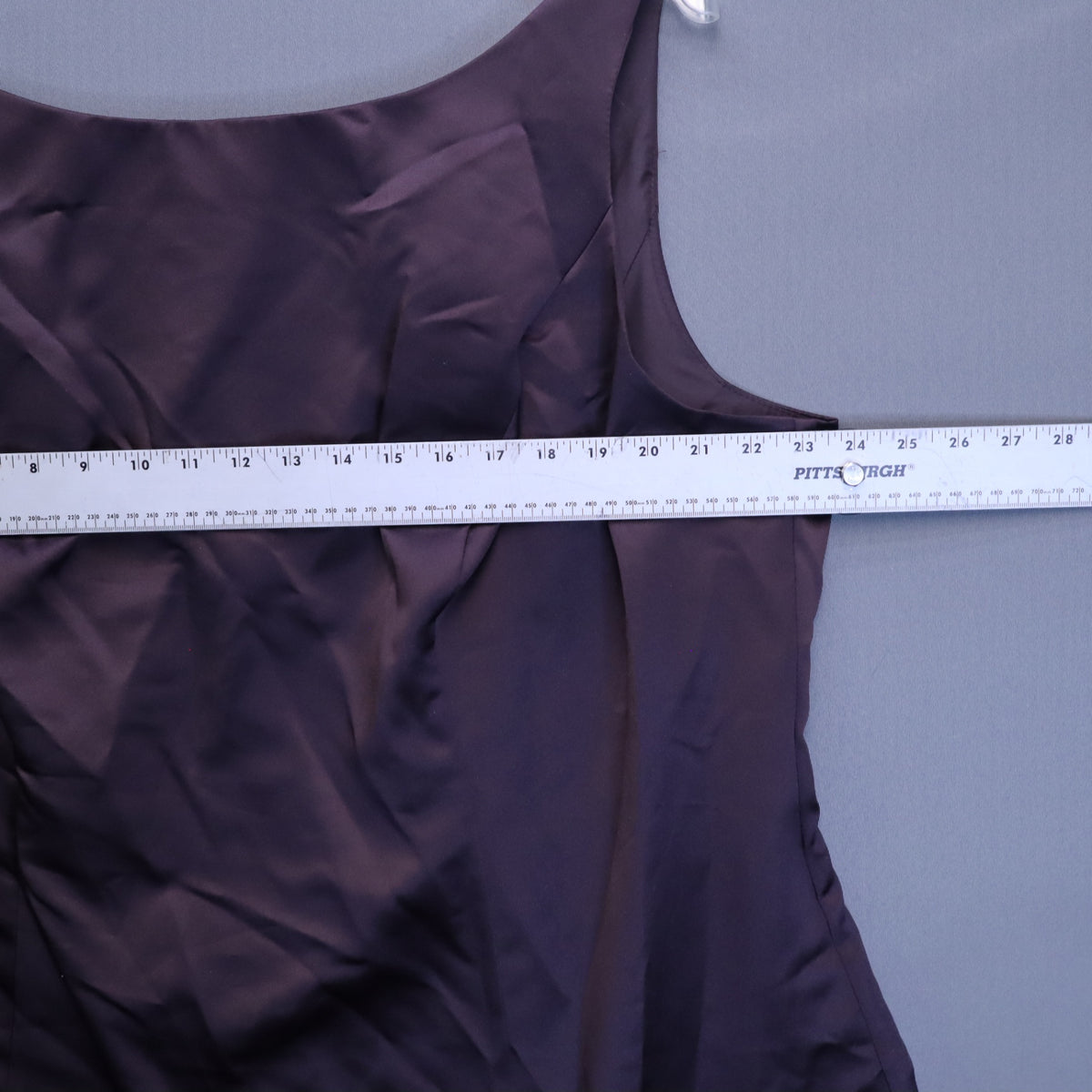 NWT David's Bridal Truffle Brown Satin Boat Neck A-Line Cocktail Dress Size 24 $105