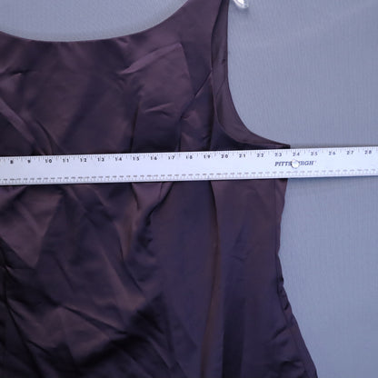 NWT David's Bridal Truffle Brown Satin Boat Neck A-Line Cocktail Dress Size 24 $105