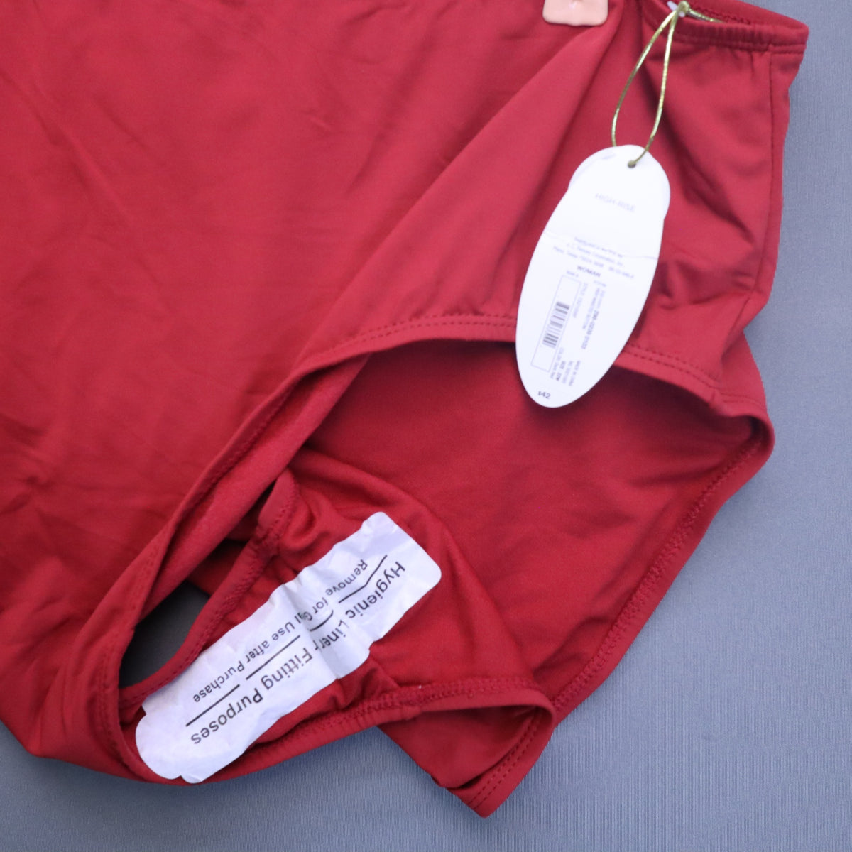 NWT Mynah 2-Piece Bikini Swimsuit Set Womens Plus Size 22W Red Palm O-Ring High Rise