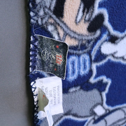 Vintage 2012 Disney Dallas Cowboys Mickey Mouse Fleece Throw Blanket 37x47 NFL
