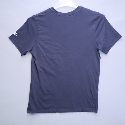 Nike Have A Nike Day Smiley Face Graphic T-Shirt Mens Small Black Aqua Swoosh