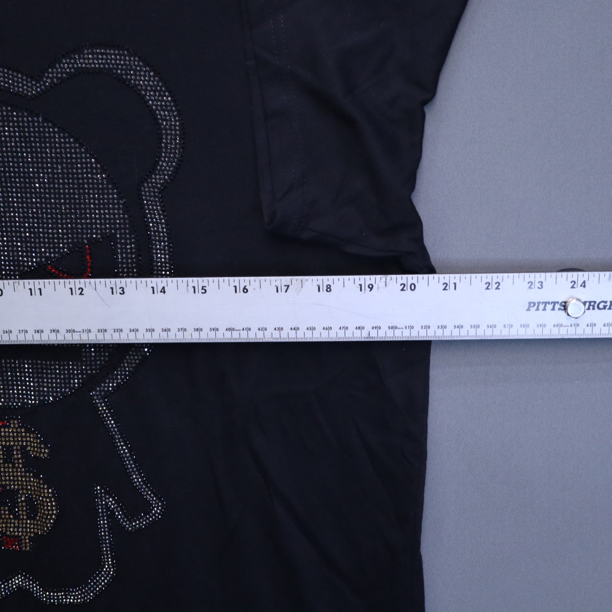 CR24 Money Bear Rhinestone T-Shirt Mens Large Black Crystal Studded Streetwear L